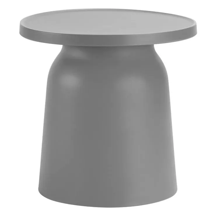 Outdoor Resin Conversation Set with 1 Accent Table and 2 Stackable Seats - Grey Outlet