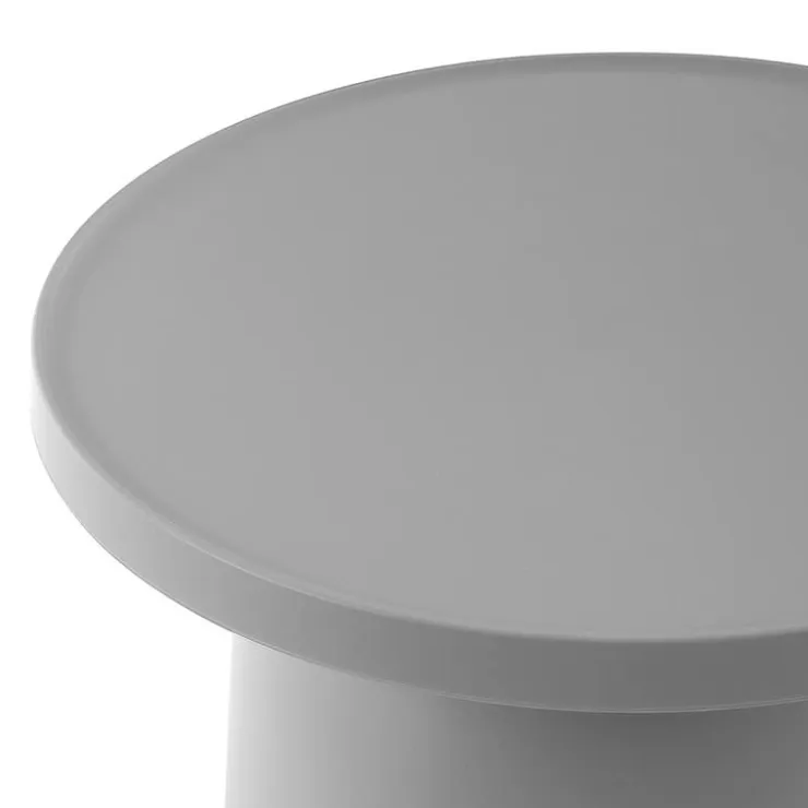 Outdoor Resin Conversation Set with 1 Accent Table and 2 Stackable Seats - Grey Outlet