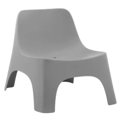 Outdoor Resin Conversation Set with 1 Accent Table and 2 Stackable Seats - Grey Outlet