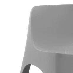 Outdoor Resin Conversation Set with 1 Accent Table and 2 Stackable Seats - Grey Outlet