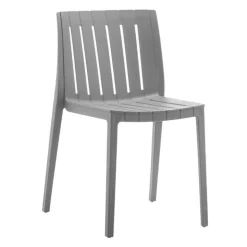 Outdoor Resin Dining Set with 1 Rectangular Table and 4 Stackable Chairs - Grey
