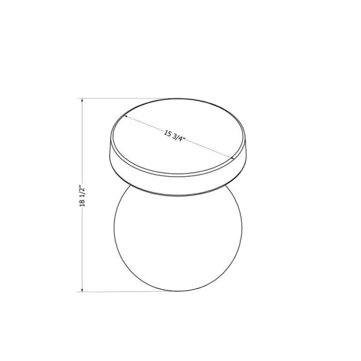 Meubles South Shore Outdoor Rounded-Base Side Table Terracota Sale