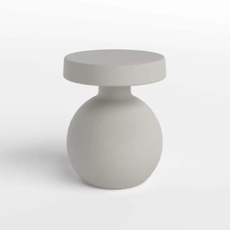 Meubles South Shore Outdoor Rounded-Base Side Table Greige Clearance