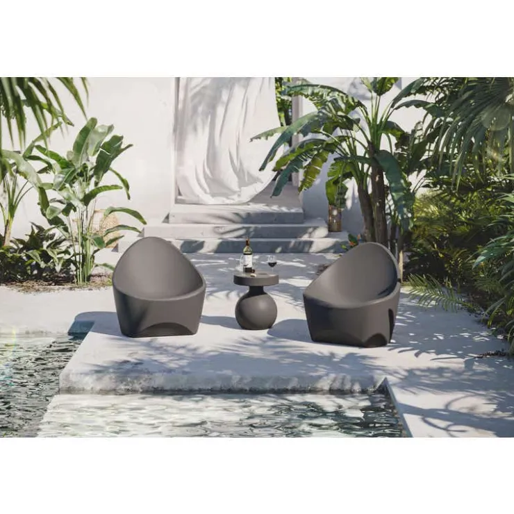 Meubles South Shore Outdoor Side Table Dark Gray New