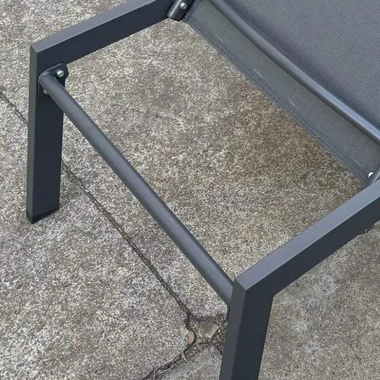 Outdoor Textilene Lounge Chair - Grey Online