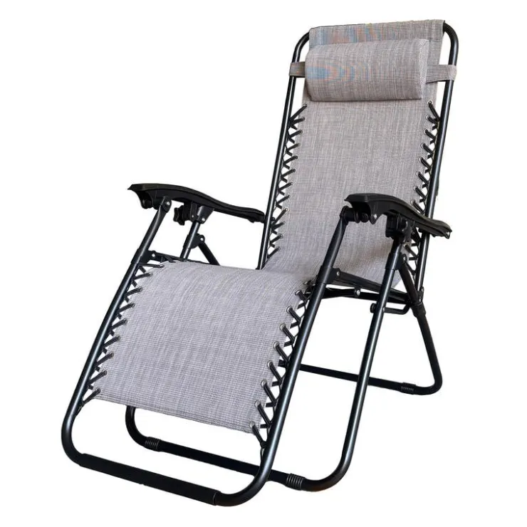 Outdoor Textilene Zero Gravity Folding Chair - Grey Sale