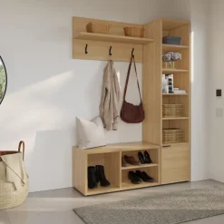 Nexera 3-Piece Entryway Furniture Set – Natural Golden maple Sale