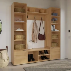 Nexera 3-Piece Entryway Furniture Set – Natural Golden maple Best