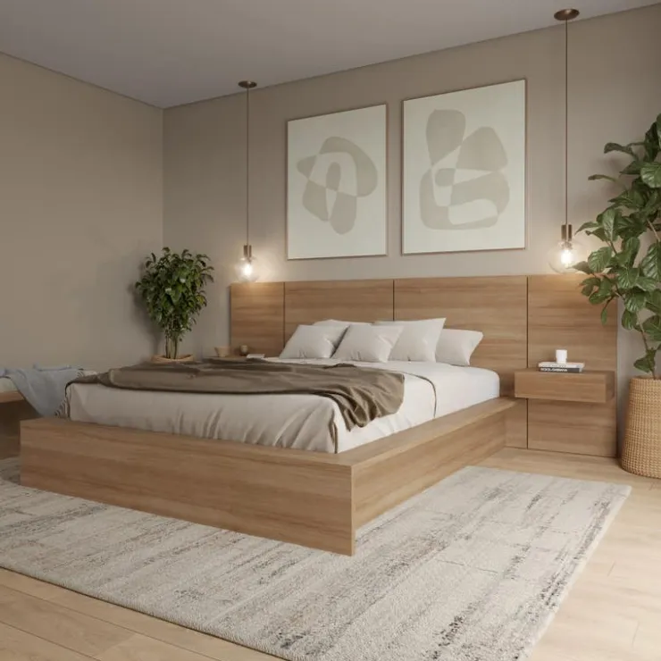 Nexera 4-Piece King Bed Set (78") - Brown Oak Best
