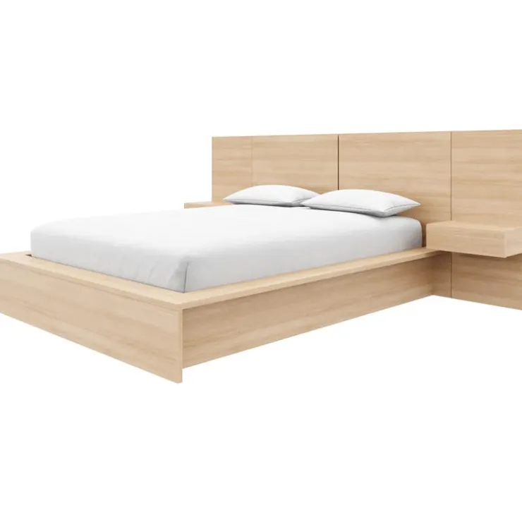 Nexera 4-Piece King Bed Set (78") - Natural Blonde Oak Clearance