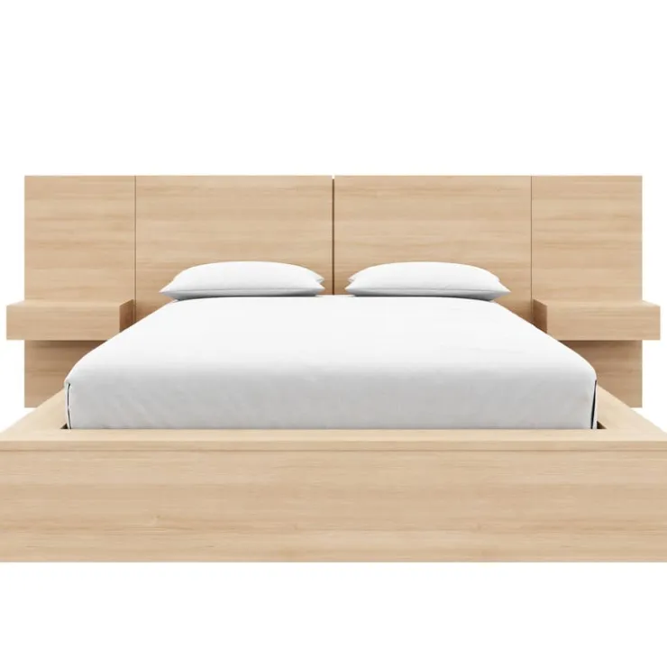Nexera 4-Piece King Bed Set (78") - Natural Blonde Oak Clearance
