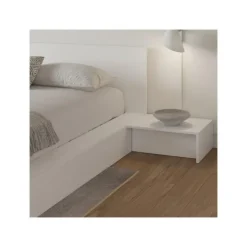 Nexera 4-Piece King Low Platform Bedroom Set (78") - White wood grain Hot