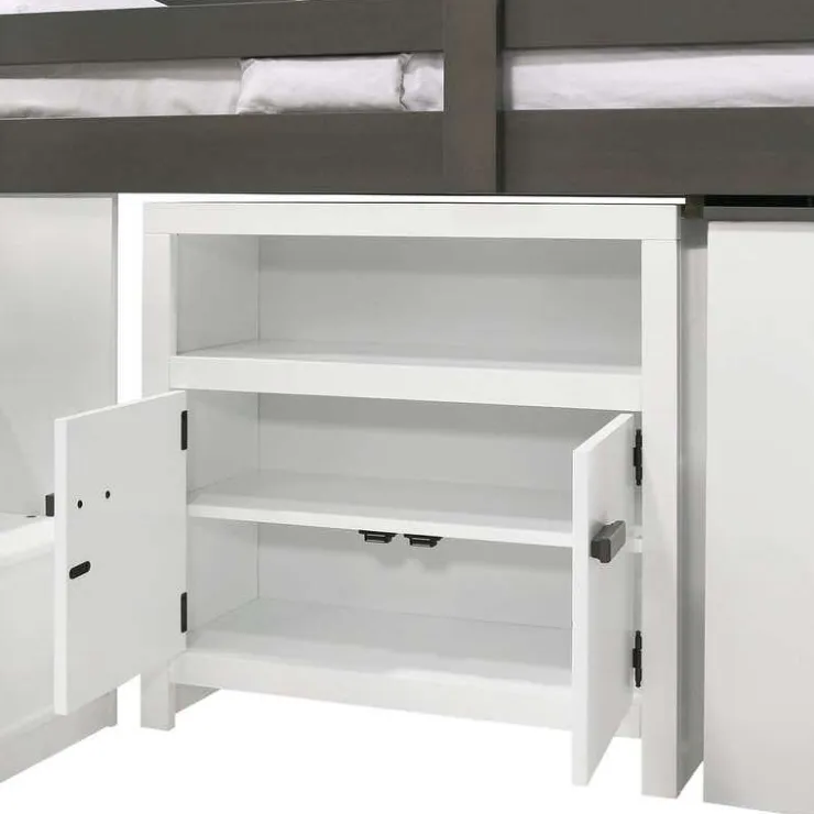 5-Piece Twin Loft Bed with Storage and Desk (39") Grey Best