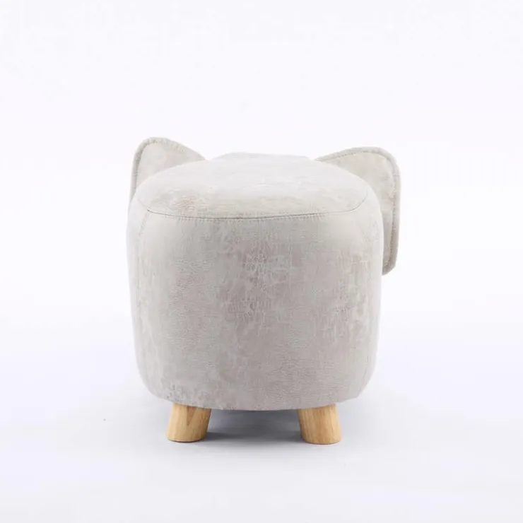 Piglet-Shaped Kids Pouf – 13.4" x 23.22" x 14.2" Beige Clearance