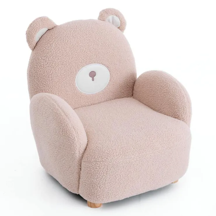 Pink Bear-Shaped Kids Armchair – 22.4" x 22.6" x 22.4" Beige Online