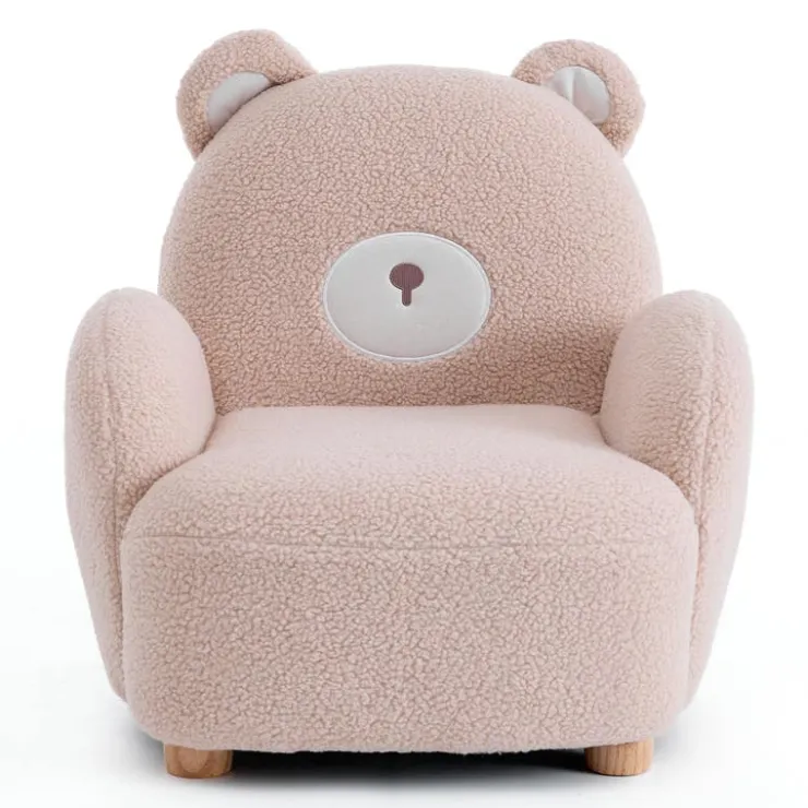 Pink Bear-Shaped Kids Armchair – 22.4" x 22.6" x 22.4" Beige Online