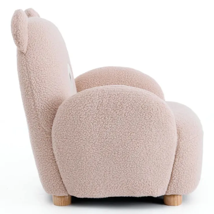 Pink Bear-Shaped Kids Armchair – 22.4" x 22.6" x 22.4" Beige Online