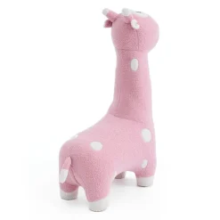 Giraffe-Shaped Kids Pouf – 29.5" x 11.4" x 40.2" Pink Clearance