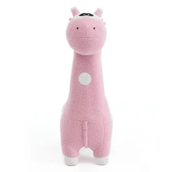 Giraffe-Shaped Kids Pouf – 29.5" x 11.4" x 40.2" Pink Clearance