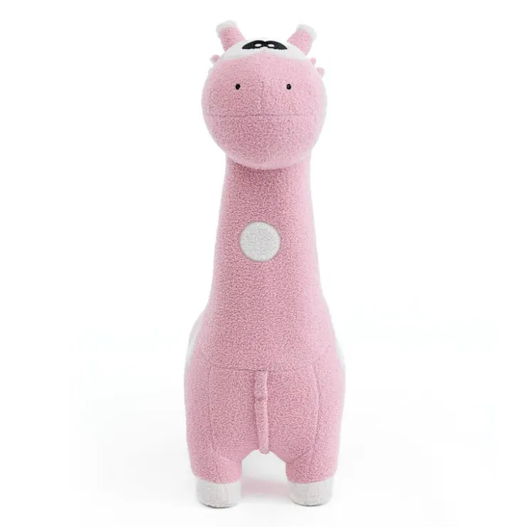 Giraffe-Shaped Kids Pouf – 29.5" x 11.4" x 40.2" Pink Clearance