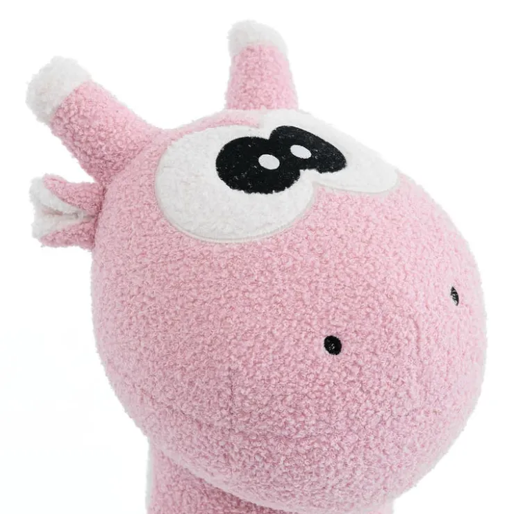 Giraffe-Shaped Kids Pouf – 29.5" x 11.4" x 40.2" Pink Clearance