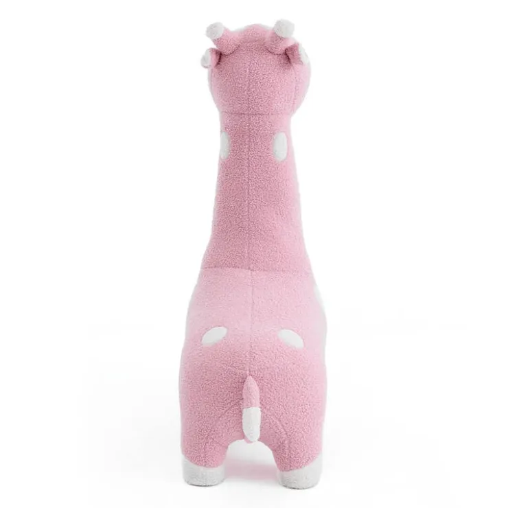 Giraffe-Shaped Kids Pouf – 29.5" x 11.4" x 40.2" Pink Clearance