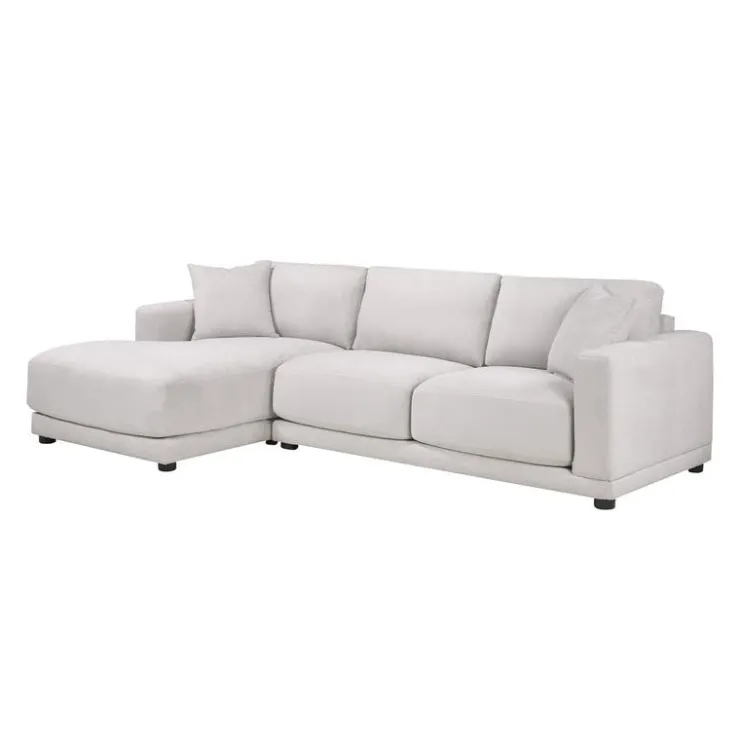 Sofa By Fancy Plushy Sectional with Left-Side Chaise GREIGE Outlet