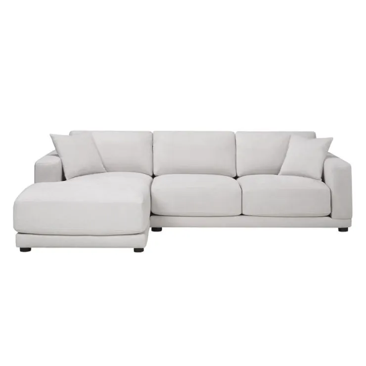 Sofa By Fancy Plushy Sectional with Left-Side Chaise GREIGE Outlet