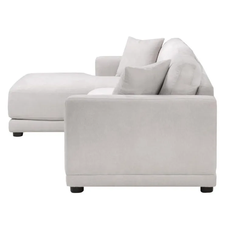 Sofa By Fancy Plushy Sectional with Left-Side Chaise GREIGE Outlet