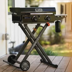 CHARBROIL Portable Propane Gas Griddle with 2 Burners - 24 000 BTU Black Hot
