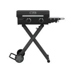 CHARBROIL Portable Propane Gas Griddle with 2 Burners - 24 000 BTU Black Hot