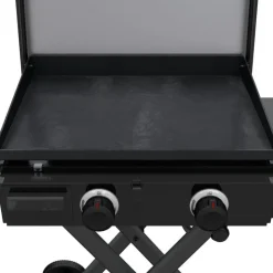CHARBROIL Portable Propane Gas Griddle with 2 Burners - 24 000 BTU Black Hot