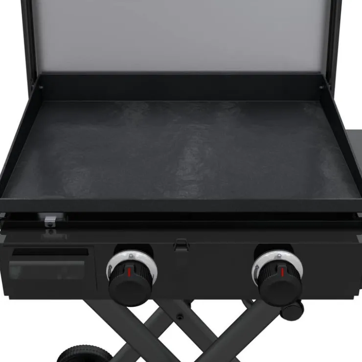 CHARBROIL Portable Propane Gas Griddle with 2 Burners - 24 000 BTU Black Hot