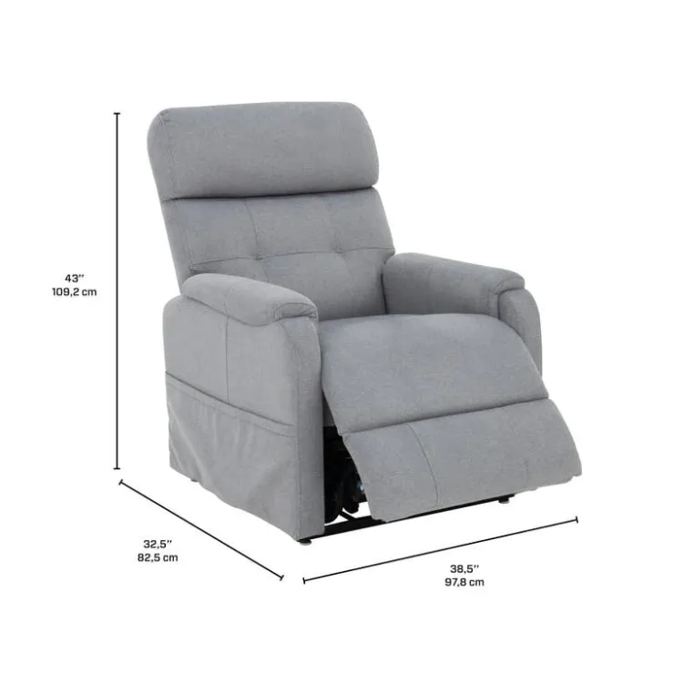 Power Lift-Up Recliner Grey Sale
