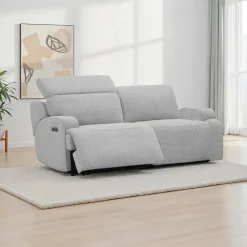 Power Modular Loveseat with Adjustable Headrests - 2 pcs Grey Best