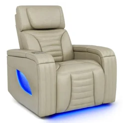 Power Modular Recliner with Massage, Heat, and Retractable Cup Holders Beige Best