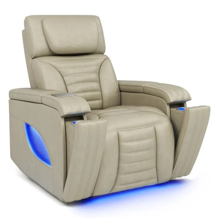Power Modular Recliner with Massage, Heat, and Retractable Cup Holders Beige Best