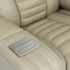 Power Modular Recliner with Massage, Heat, and Retractable Cup Holders Beige Best