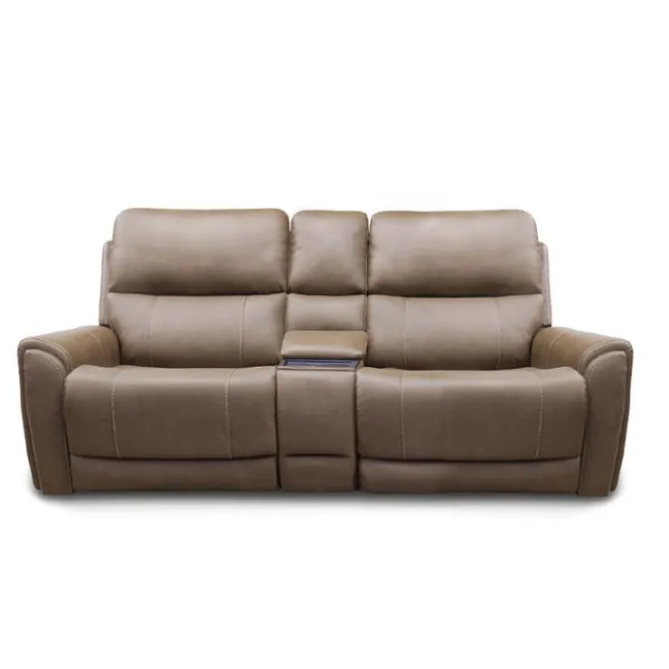 Power Modular Reclining Loveseat with Console - 3 pcs Cappuccino Sale