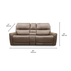 Power Modular Reclining Loveseat with Console - 3 pcs Cappuccino Sale