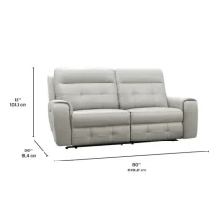 Power Modular Reclining Loveseat - 2 pcs Beige/Light Grey