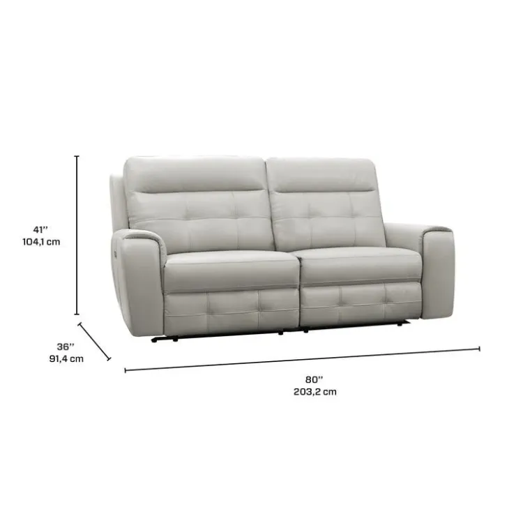 Power Modular Reclining Loveseat - 2 pcs Beige/Light Grey