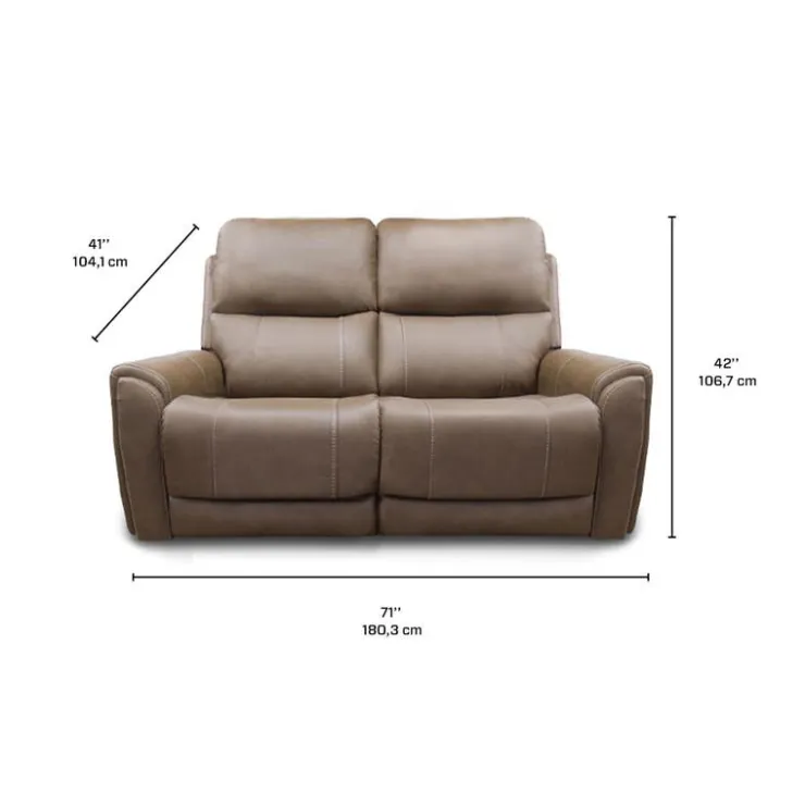Power Modular Reclining Loveseat - 2 pcs Cappuccino Hot