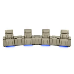 Power Modular Reclining Sofa with Massage, Heat, and Angular Consoles - 7 pcs BEIGE Sale
