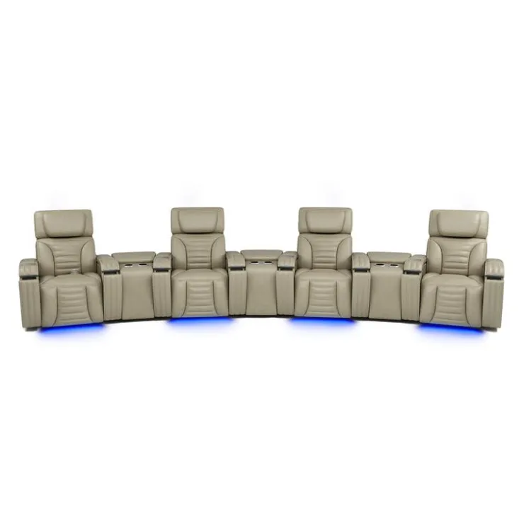 Power Modular Reclining Sofa with Massage, Heat, and Angular Consoles - 7 pcs BEIGE Sale