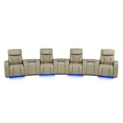 Power Modular Reclining Sofa with Massage, Heat, and Angular Consoles - 7 pcs BEIGE Sale