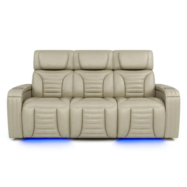 Power Modular Reclining Sofa with Massage, Heat, and Drop-Down Backrest - 3 pcs BEIGE Best