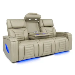 Power Modular Reclining Sofa with Massage, Heat, and Drop-Down Backrest - 3 pcs BEIGE Best