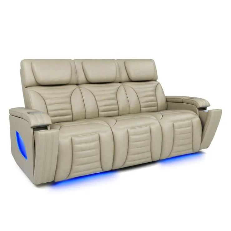 Power Modular Reclining Sofa with Massage, Heat, and Drop-Down Backrest - 3 pcs BEIGE Best