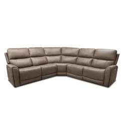 Power Modular Reclining Sectional - 5 pcs Cappuccino Online